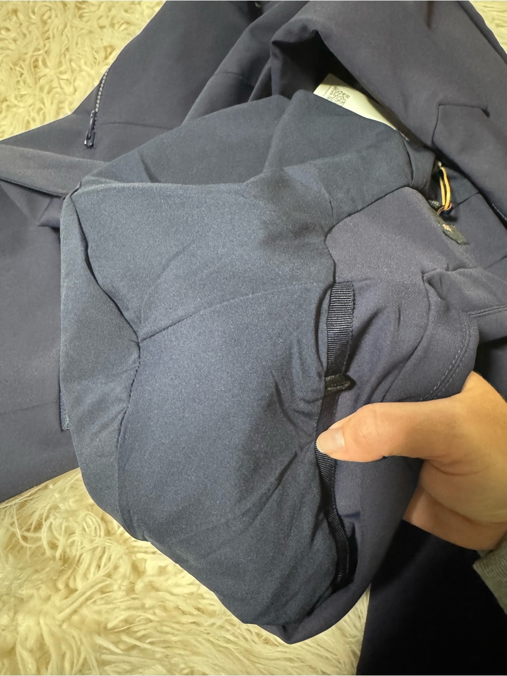 Quince Scuba Single Breasted Convertible Blazer Size XL Deep Navy NWT - Picture 15 of 15